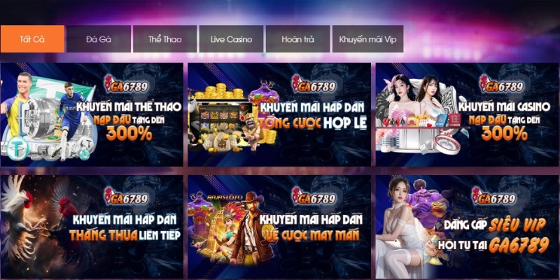 Top các khuyến mãi GA6789 hấp dẫn
