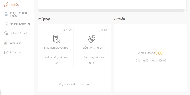 Điều kiện quy định để rút tiền
